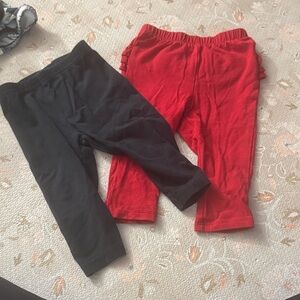 Old Navy Kids Black and Red Leggings